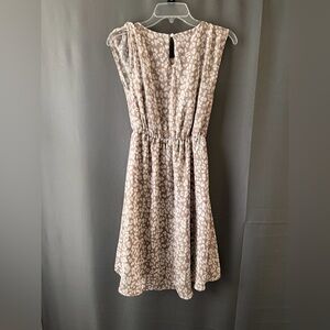 Elegant Beige Patterned Dress